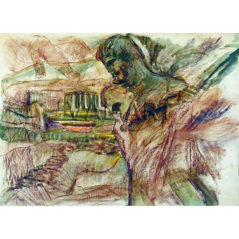 РЕПРОДУКЦИИ НА КАРТИНИ Археологически пейзаж с Прометей (1934)